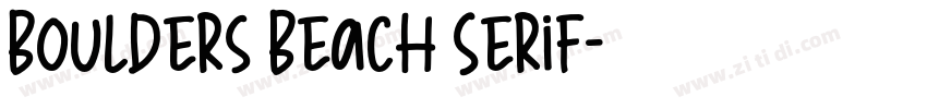 Boulders Beach Serif字体转换